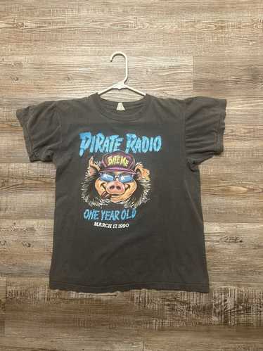 Vintage 1990 pirate radio “one old” t shirt