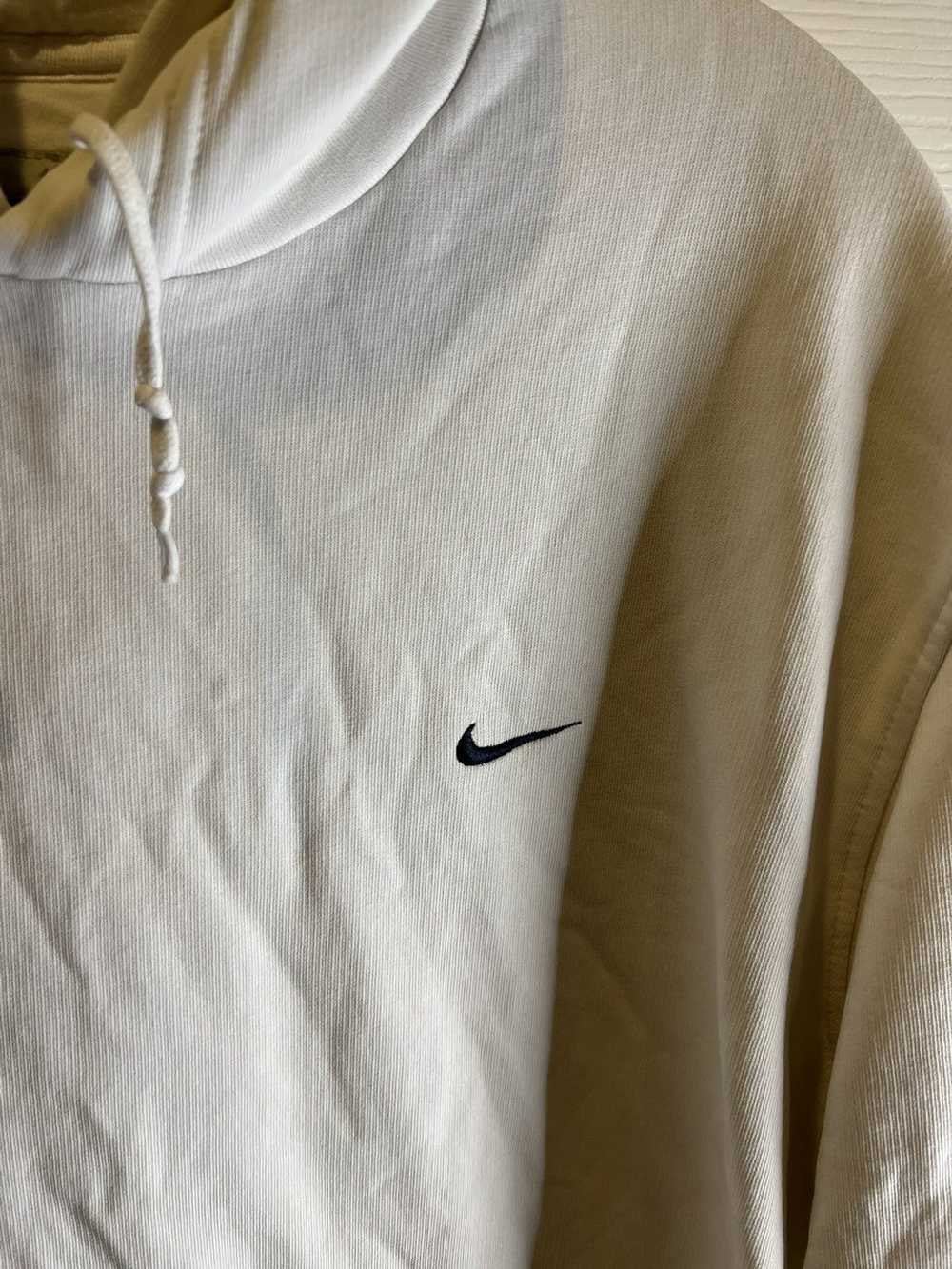 Nike Vintage White Nike Hooded Sweatshirt Size XL… - image 2