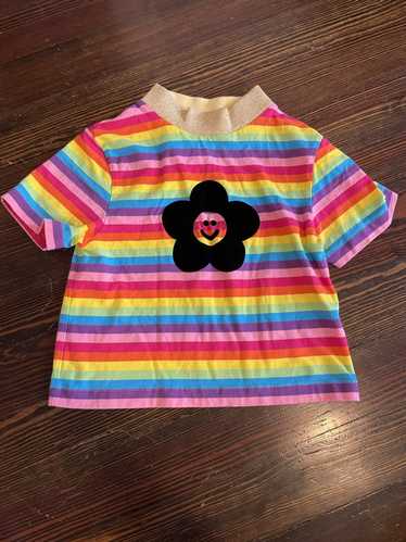 Lazy Oaf Lazy Oaf Rainbow With Velour Flower Crop 