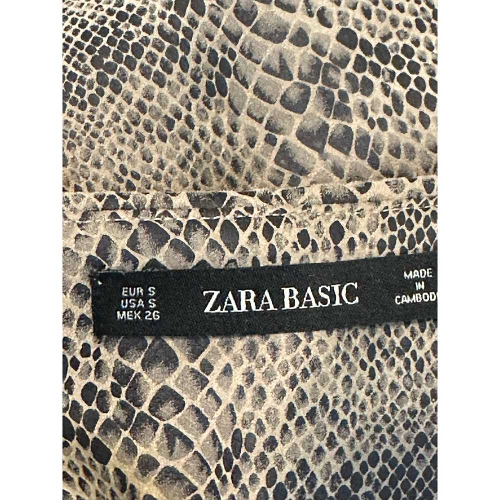 Zara Zara Basic Snakeskin Suede Skirt Skort size … - image 3