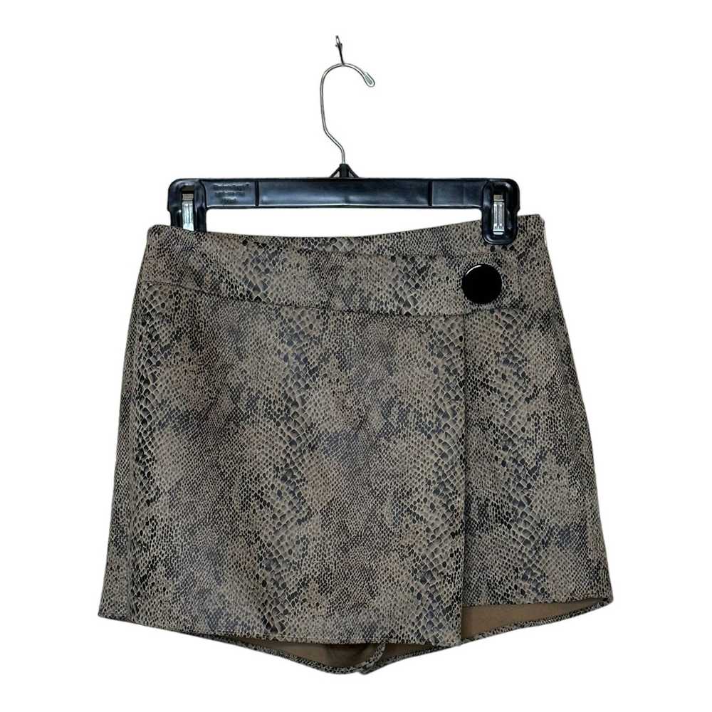 Zara Zara Basic Snakeskin Suede Skirt Skort size … - image 4