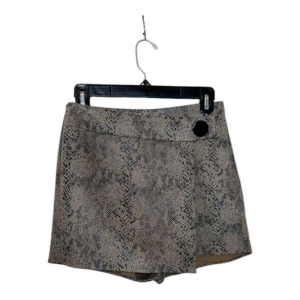 Zara Zara Basic Snakeskin Suede Skirt Skort size … - image 6