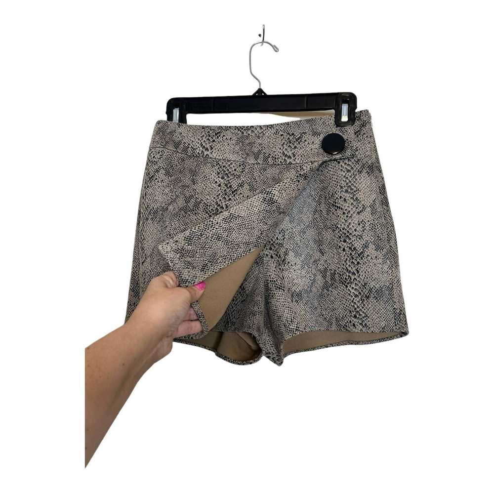 Zara Zara Basic Snakeskin Suede Skirt Skort size … - image 7