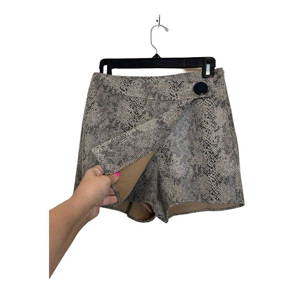 Zara Zara Basic Snakeskin Suede Skirt Skort size … - image 8