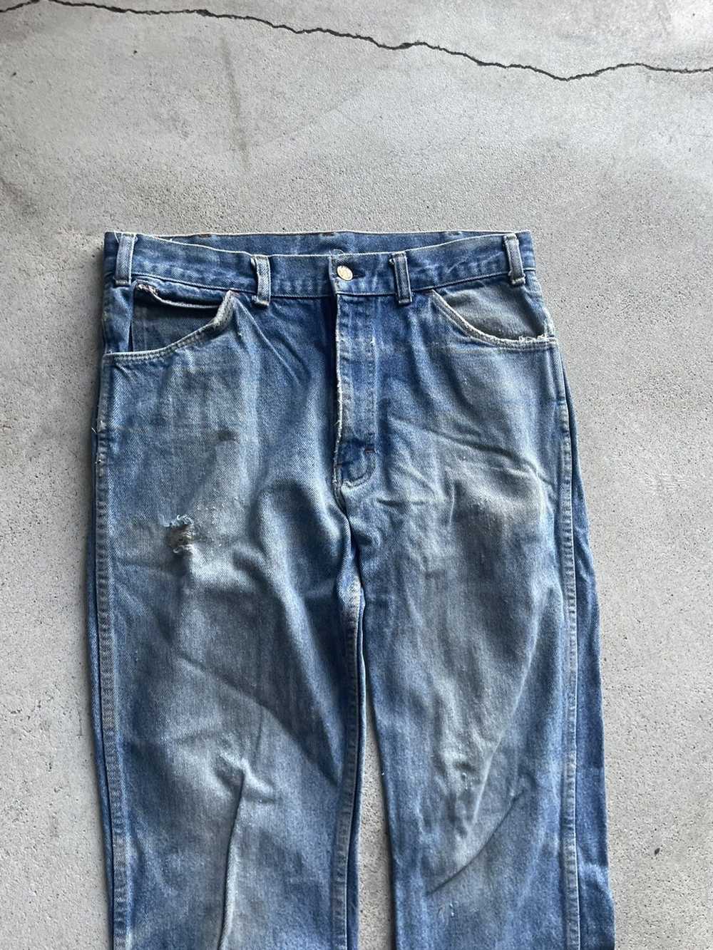 Vintage Vintage 70s Faded Western Denim Jeans (32… - image 2