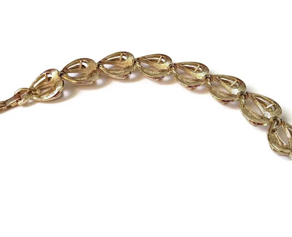 Vintage Coro Textured Gold tone bracelet - brushe… - image 3