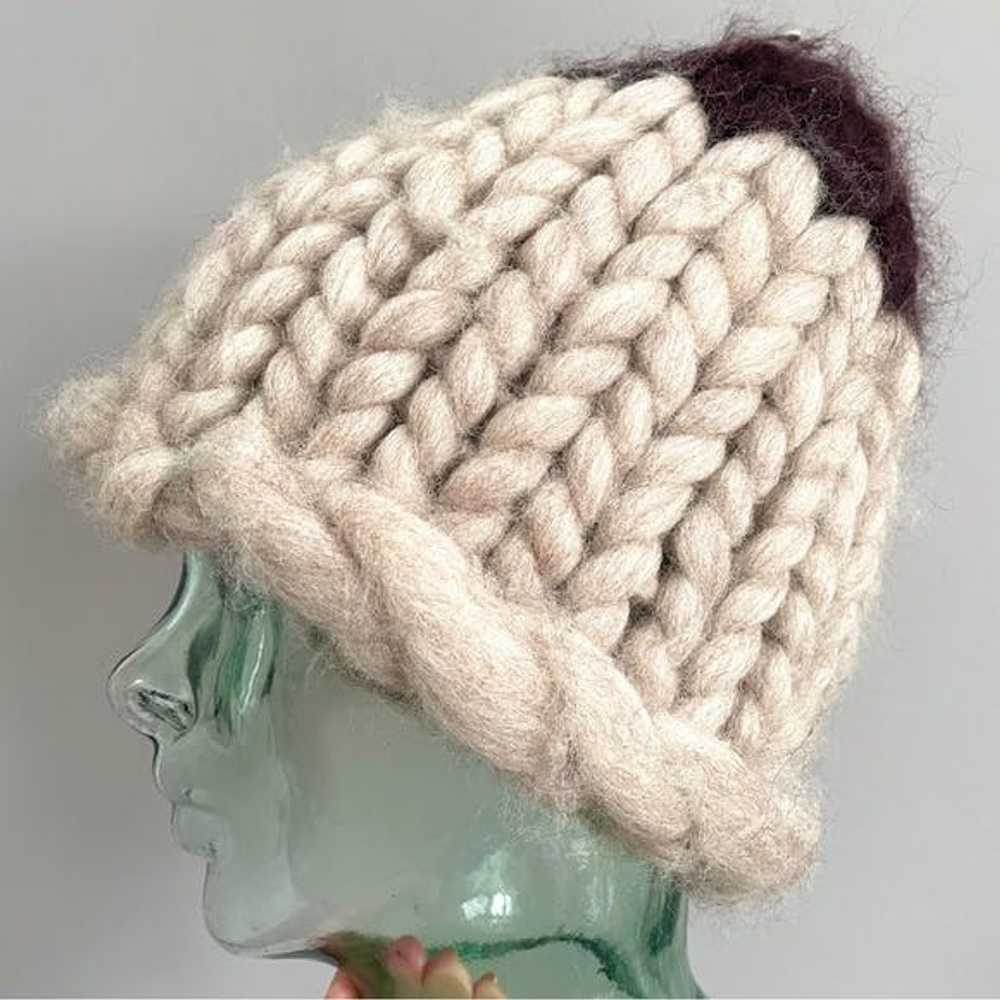 Other Super Chunky Korean 100% Wool Knit Beanie H… - image 3