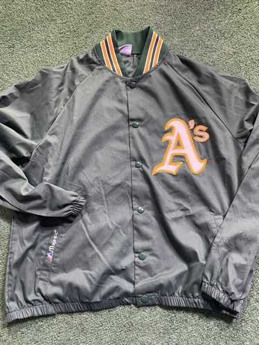 Majestic Vintage Oakland As Baseball Satin Jacket 