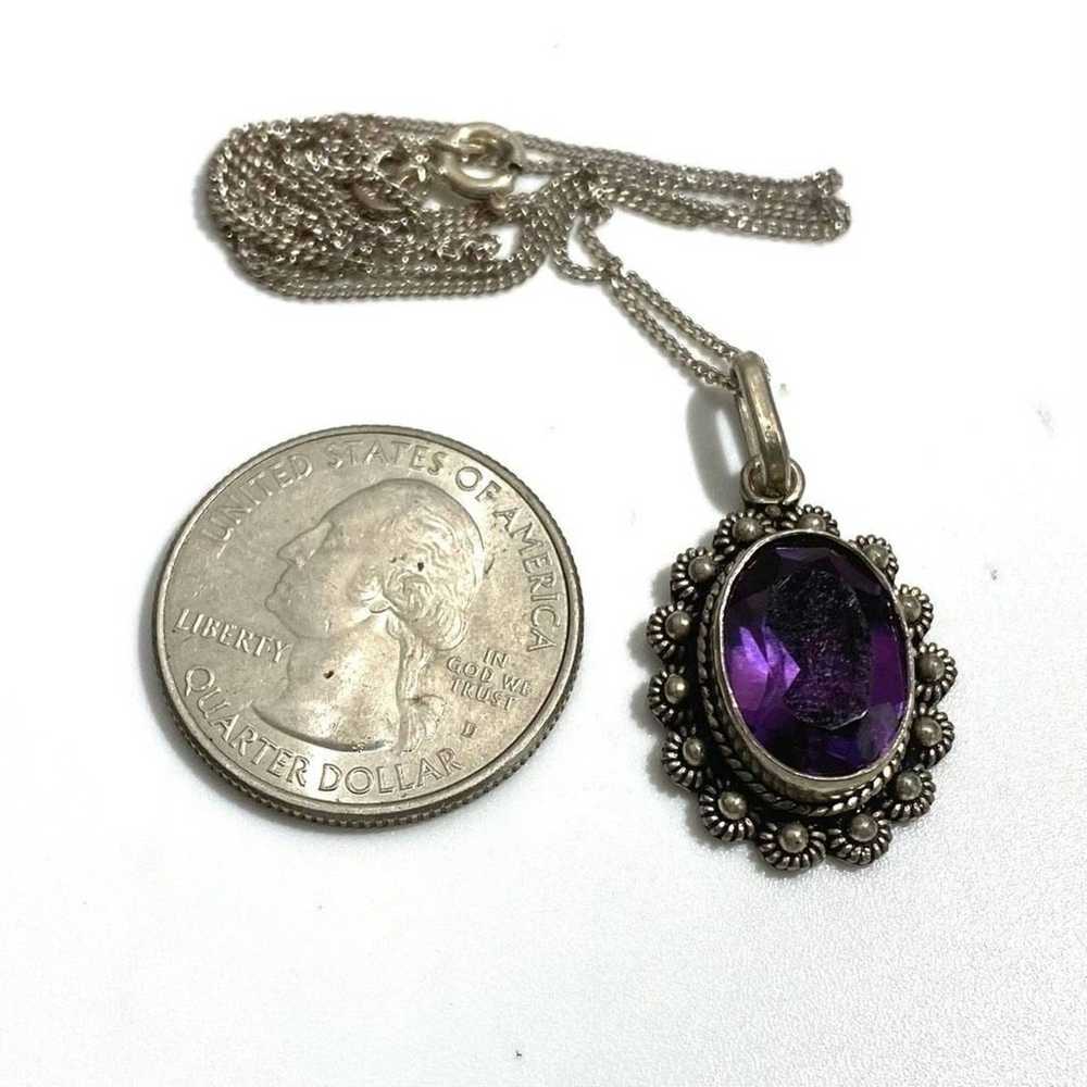 Sterling Silver AOD Lovely Vintage Amethyst & Ste… - image 11