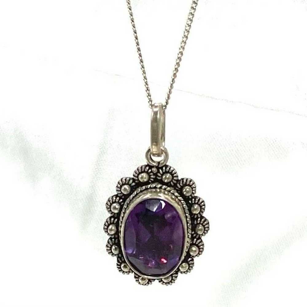 Sterling Silver AOD Lovely Vintage Amethyst & Ste… - image 4