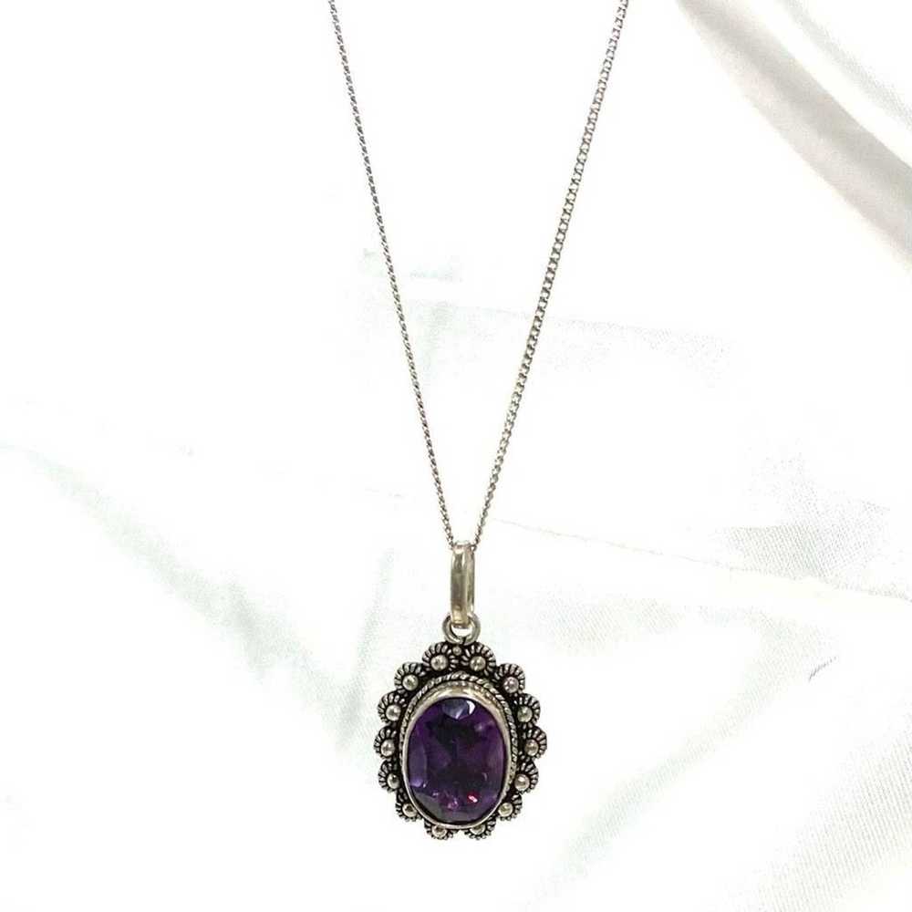 Sterling Silver AOD Lovely Vintage Amethyst & Ste… - image 6