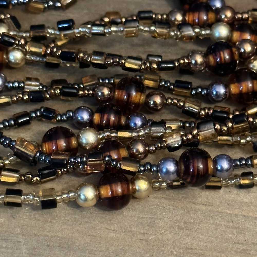 Vintage Vintage multi strand long bead necklace - image 3