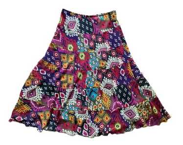 Ruby Rd. Patchwork Print Polyester Boho Maxi Flar… - image 1