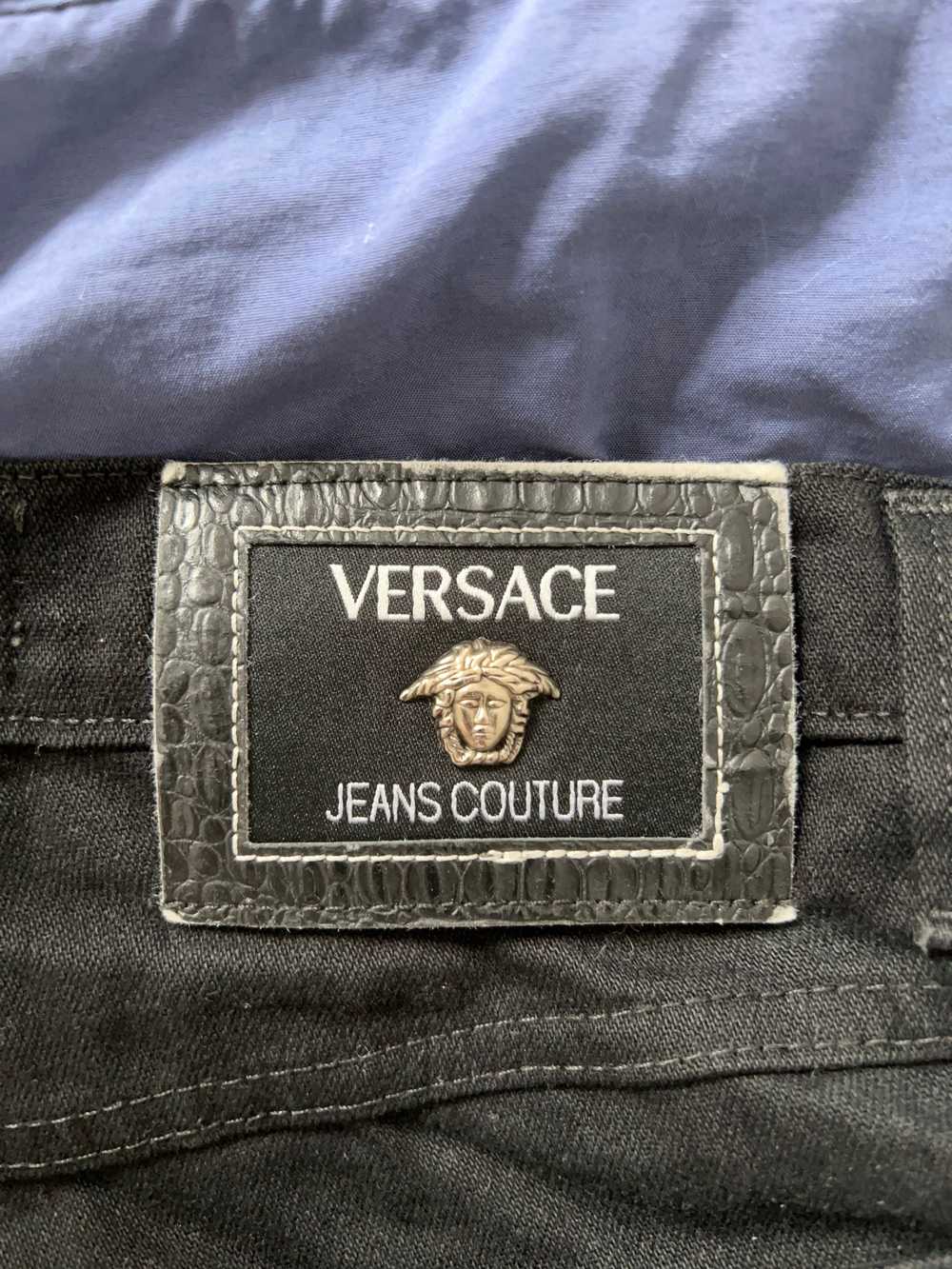 vintage Versace jeans 80s 90s black high waisted … - image 2