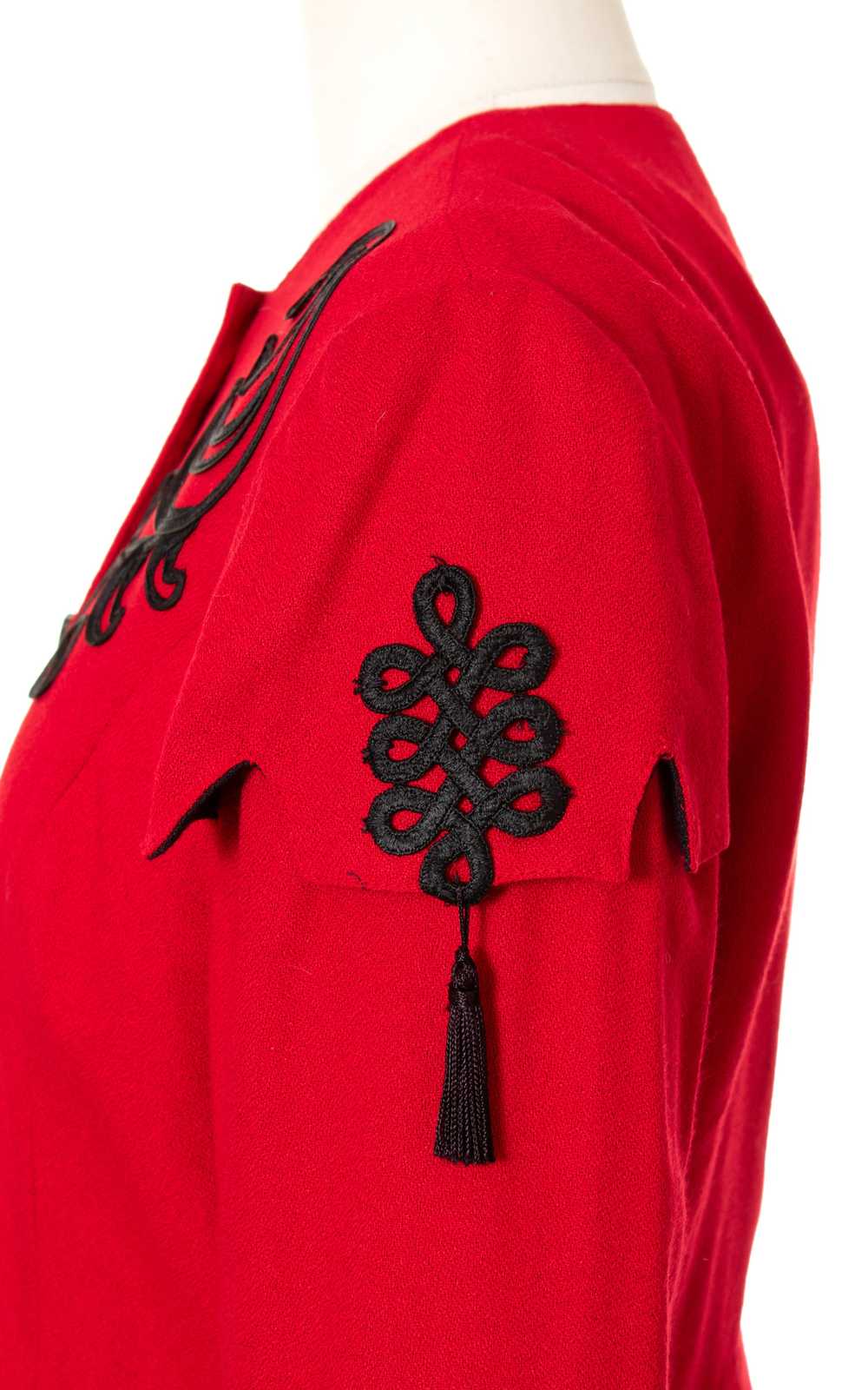 1980s Tassels Soutache Red Cropped Jacket | large - image 9