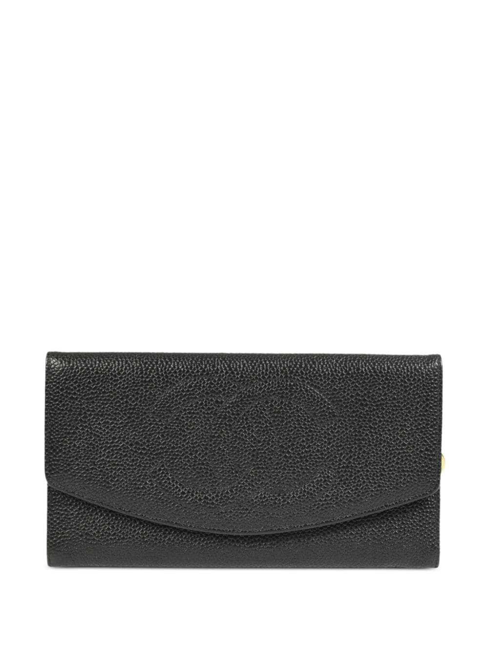CHANEL Pre-Owned 1998 long flap wallet - Black - image 1