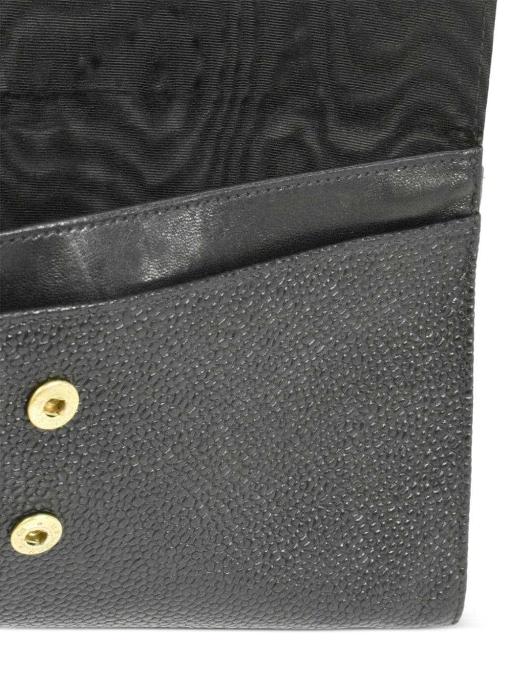 CHANEL Pre-Owned 1998 long flap wallet - Black - image 5