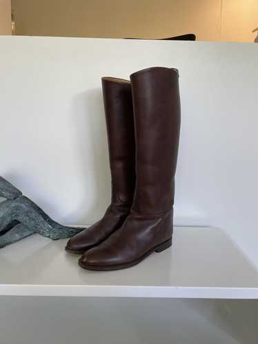Brown leather Jumping boots Hermès, Hermès