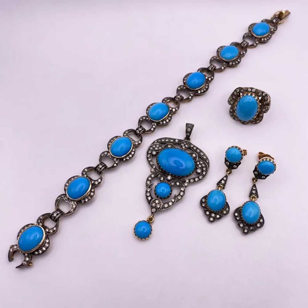 Victorian Revival SET Bracelet, Necklace, Ring & … - image 3