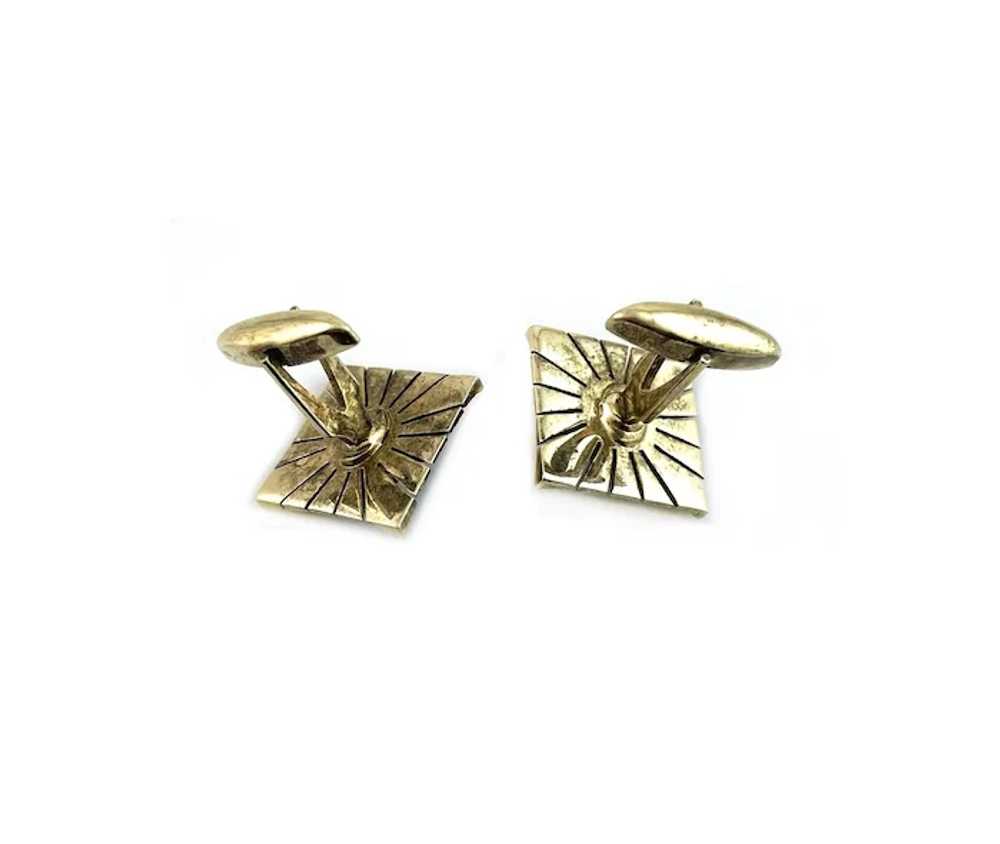 BOLD Pair of Vintage 1960s SWANK Gilt Sterling & … - image 3