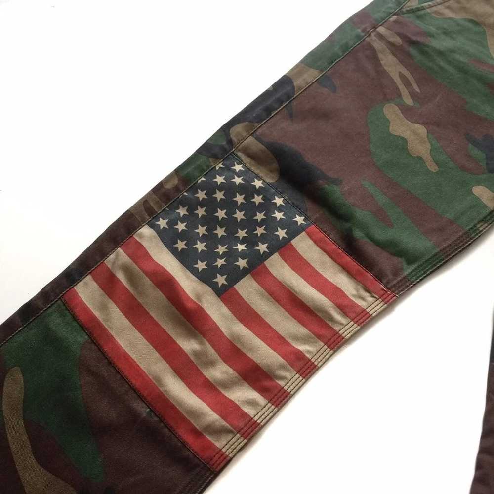 RRL Ralph Lauren RRL camo usa flag patch pants - image 3