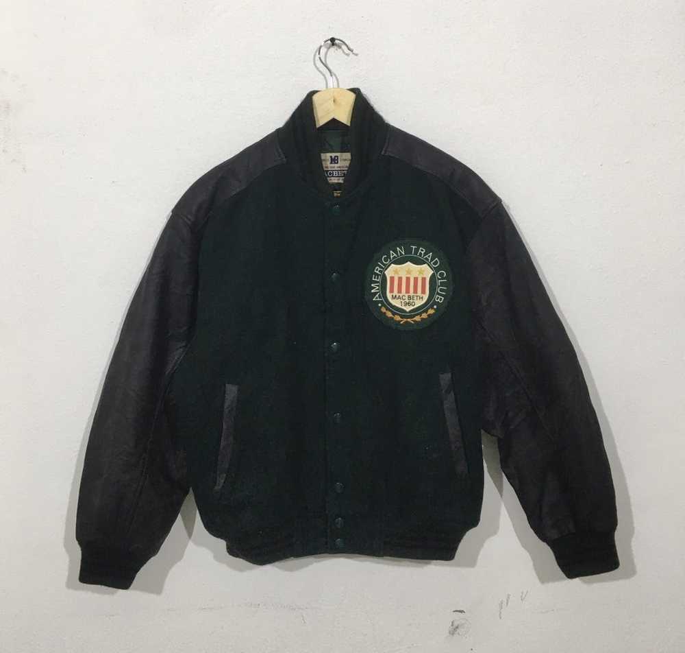 Macbeth × Varsity Jacket × Vintage Vintage 90s Ma… - image 2