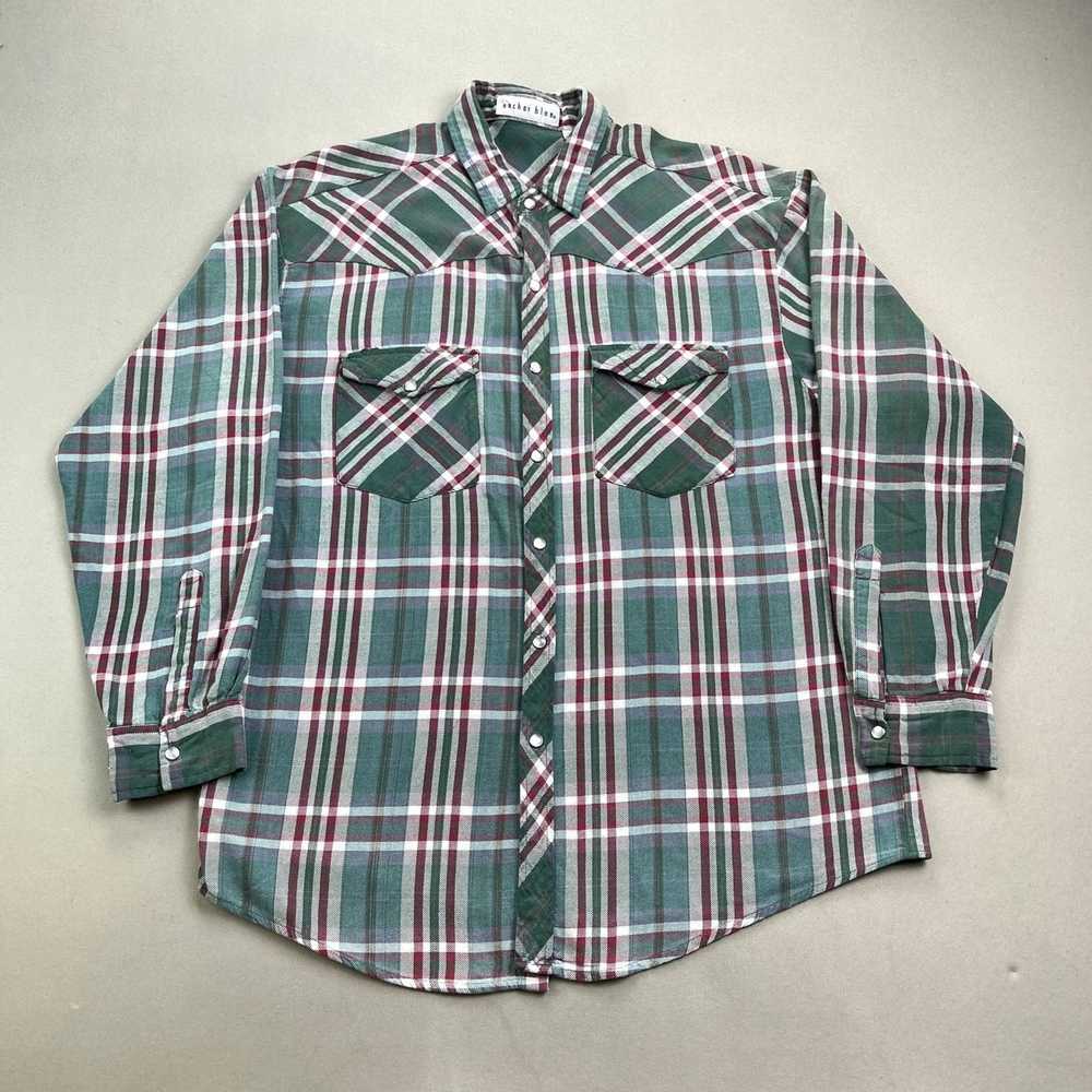 Anchor Blue × Vintage Vintage Anchor Blue Flannel… - image 1