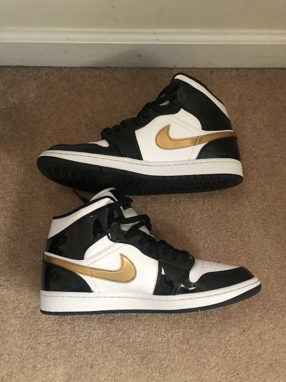 Jordan Brand Air Jordan 1 Mid Patent Black Gold - image 3