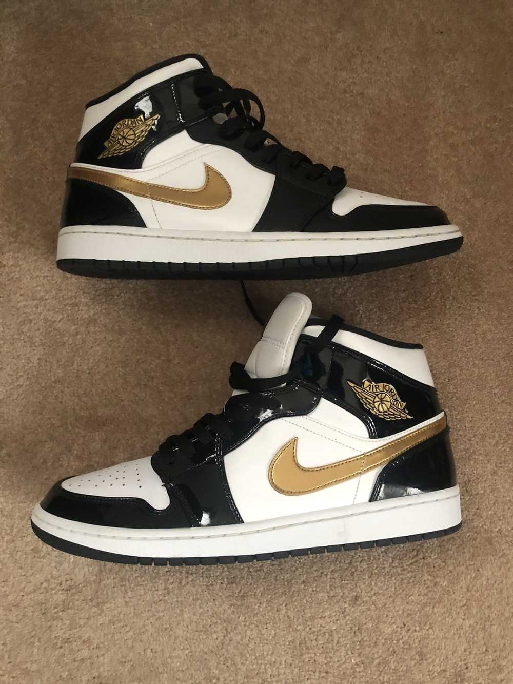 Jordan Brand Air Jordan 1 Mid Patent Black Gold - image 4