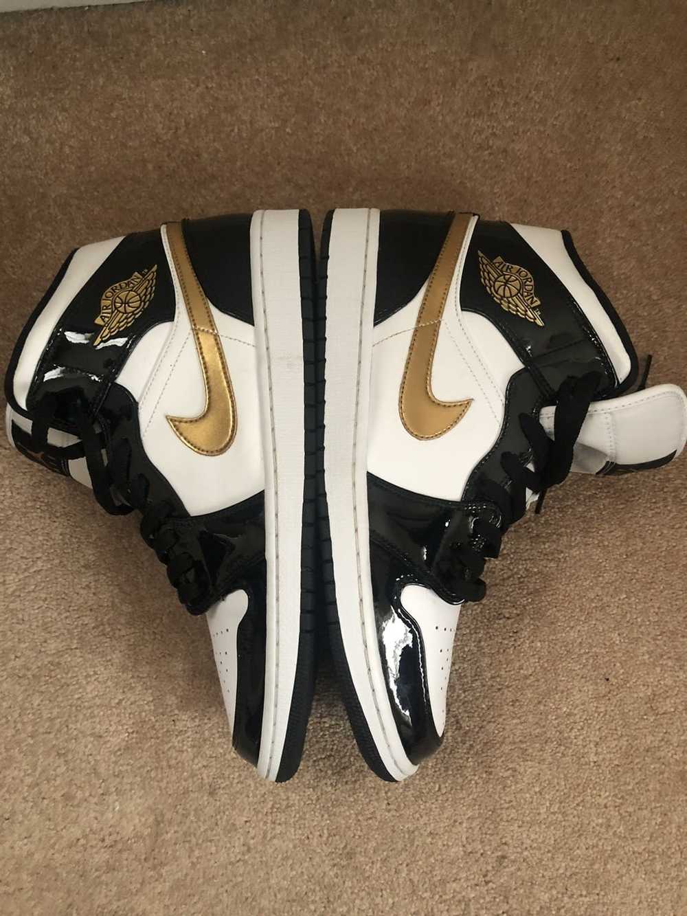 Jordan Brand Air Jordan 1 Mid Patent Black Gold - image 9