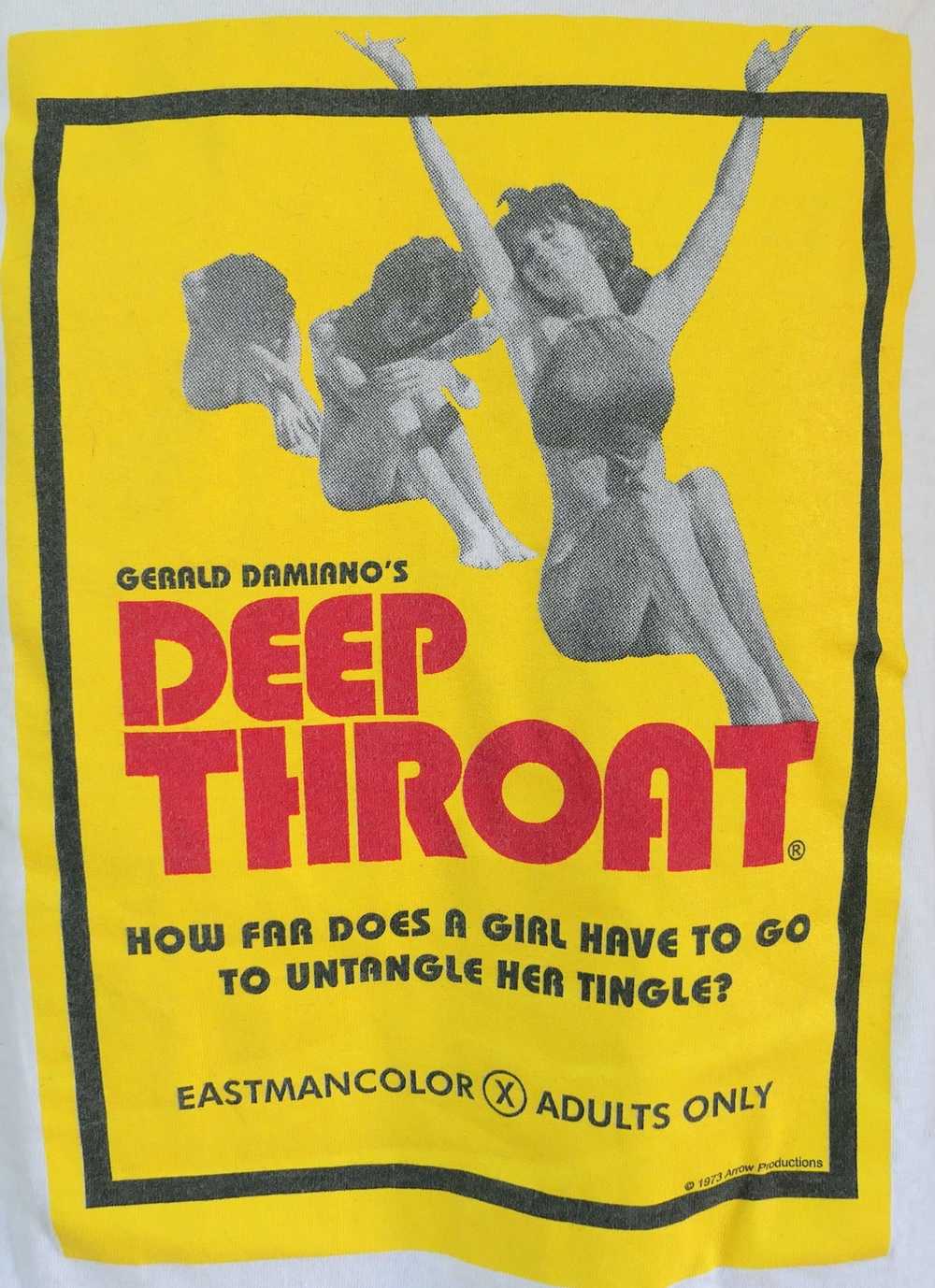 Vintage Vintage DEEP THROAT (1972) T Shirt XL - image 1