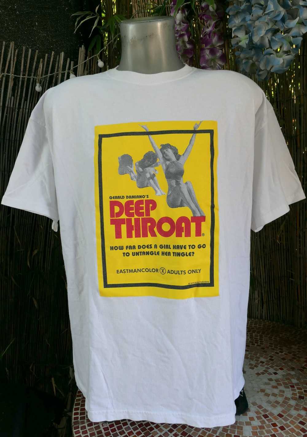 Vintage Vintage DEEP THROAT (1972) T Shirt XL - image 2