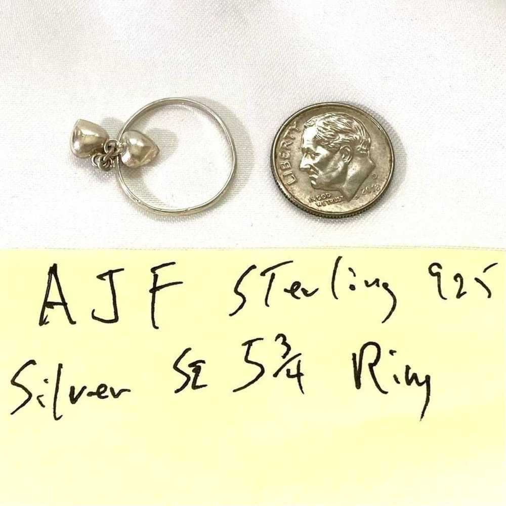 Sterling Silver AJF Sterling 925 Silver Ring Sz 5… - image 3