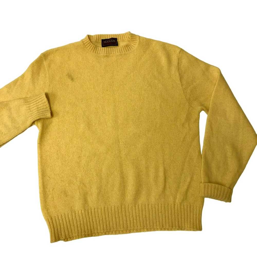 Unkwn 70's Maxam Sportswear Yellow Gold KNIT Shet… - image 1