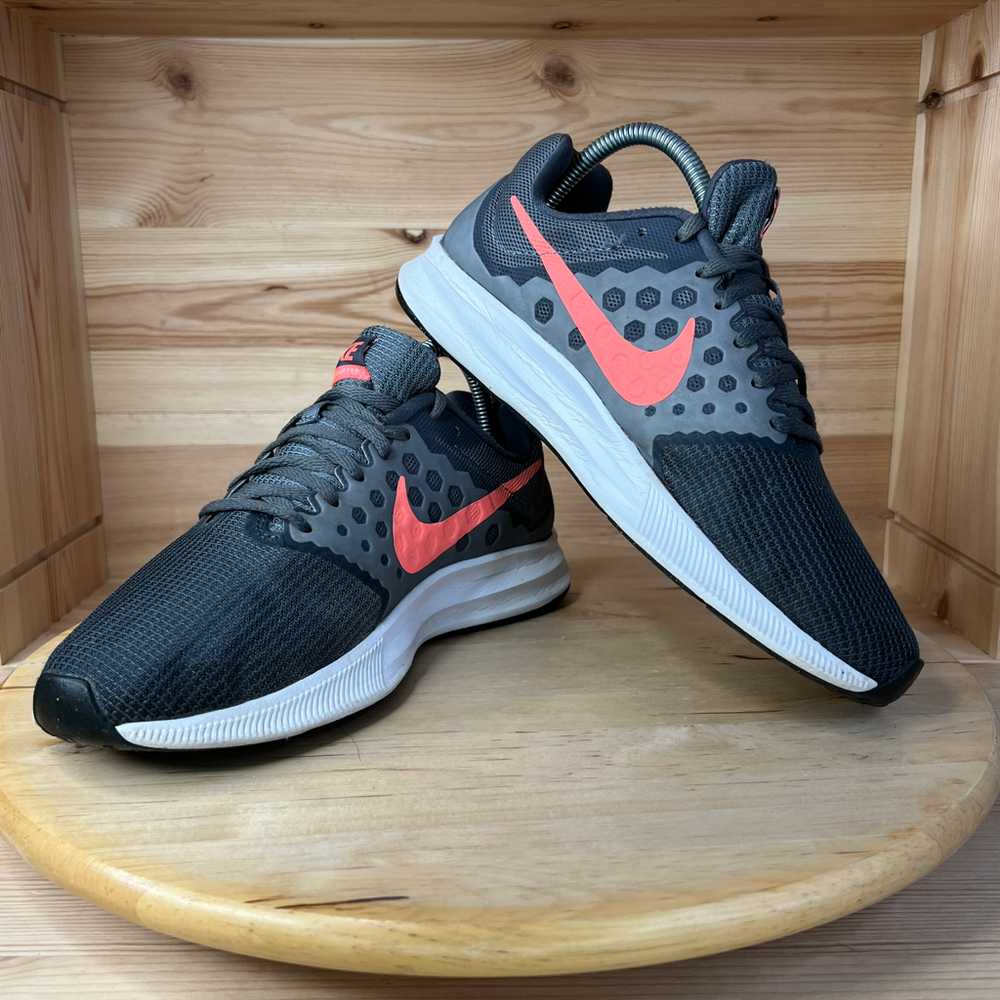 Nike Downshifter 7 Charcoal Grey & White Athletic… - image 2