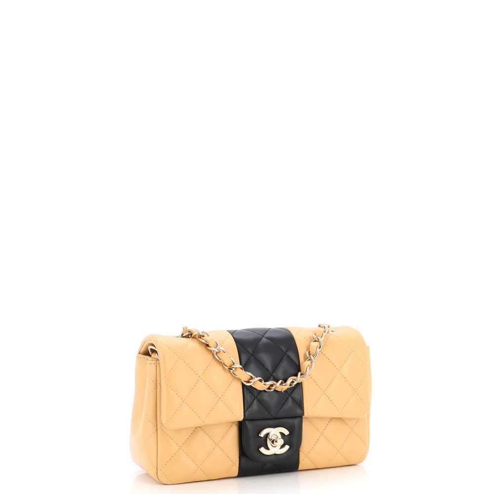 CHANEL Bicolor Classic Single Flap Bag Quilted La… - image 3