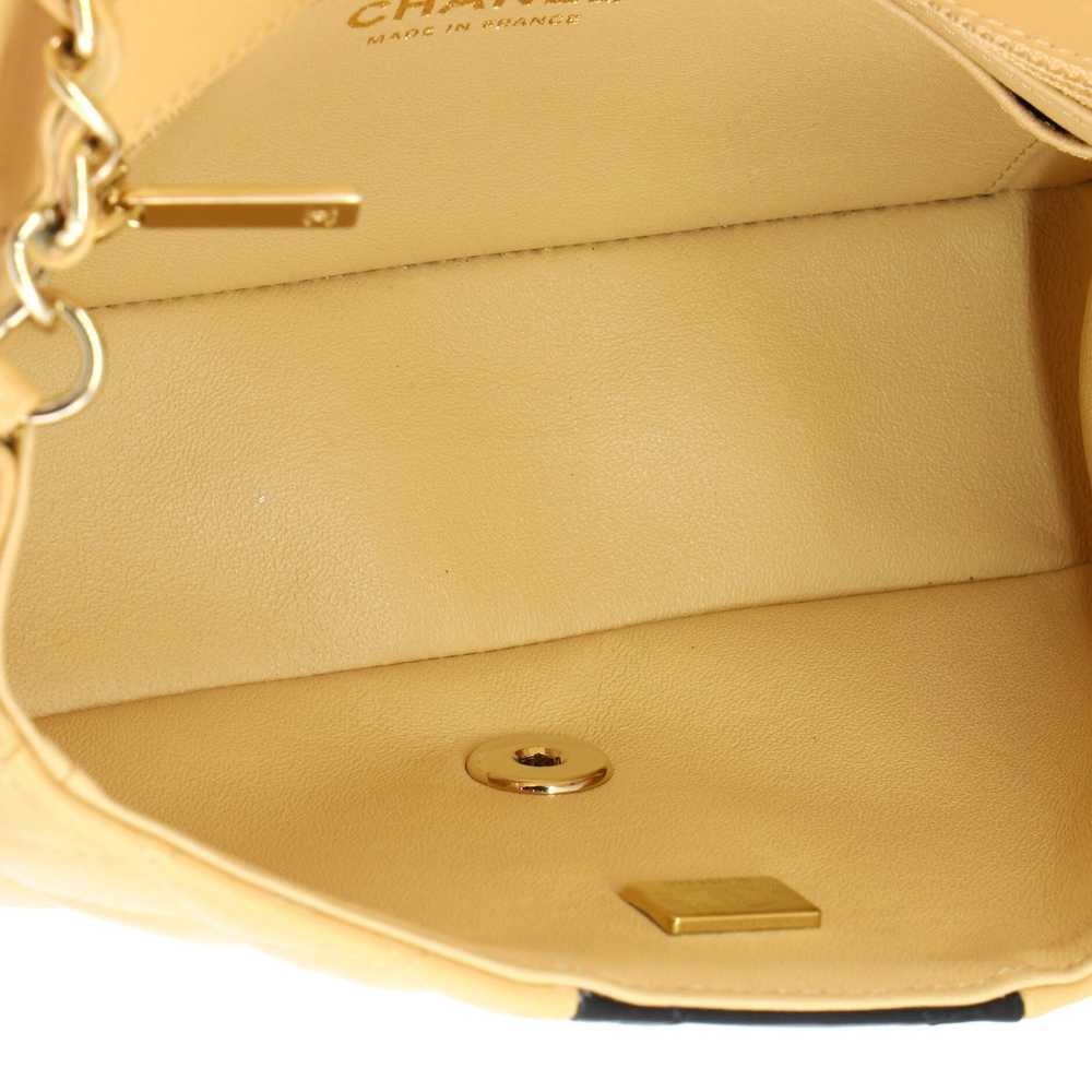 CHANEL Bicolor Classic Single Flap Bag Quilted La… - image 8
