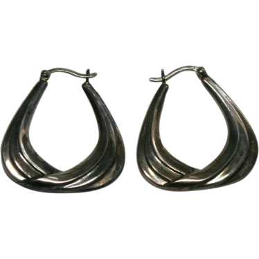 Vintage .925 Sterling Hoop Style Earrings