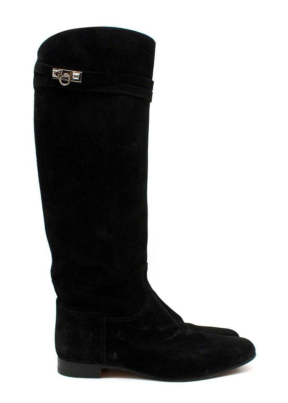 Managed by hewi Black Suede Jumping Boots - image 2