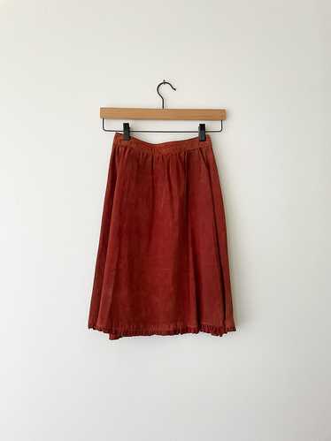 Rust Suede Skirt
