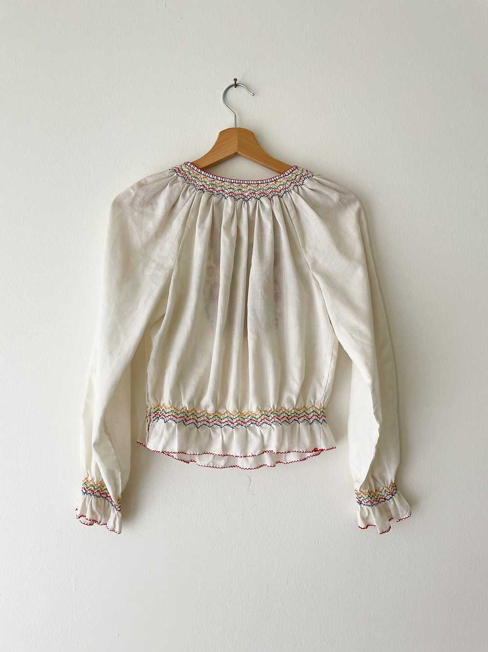 Embroidered Hungarian Blouse - image 2