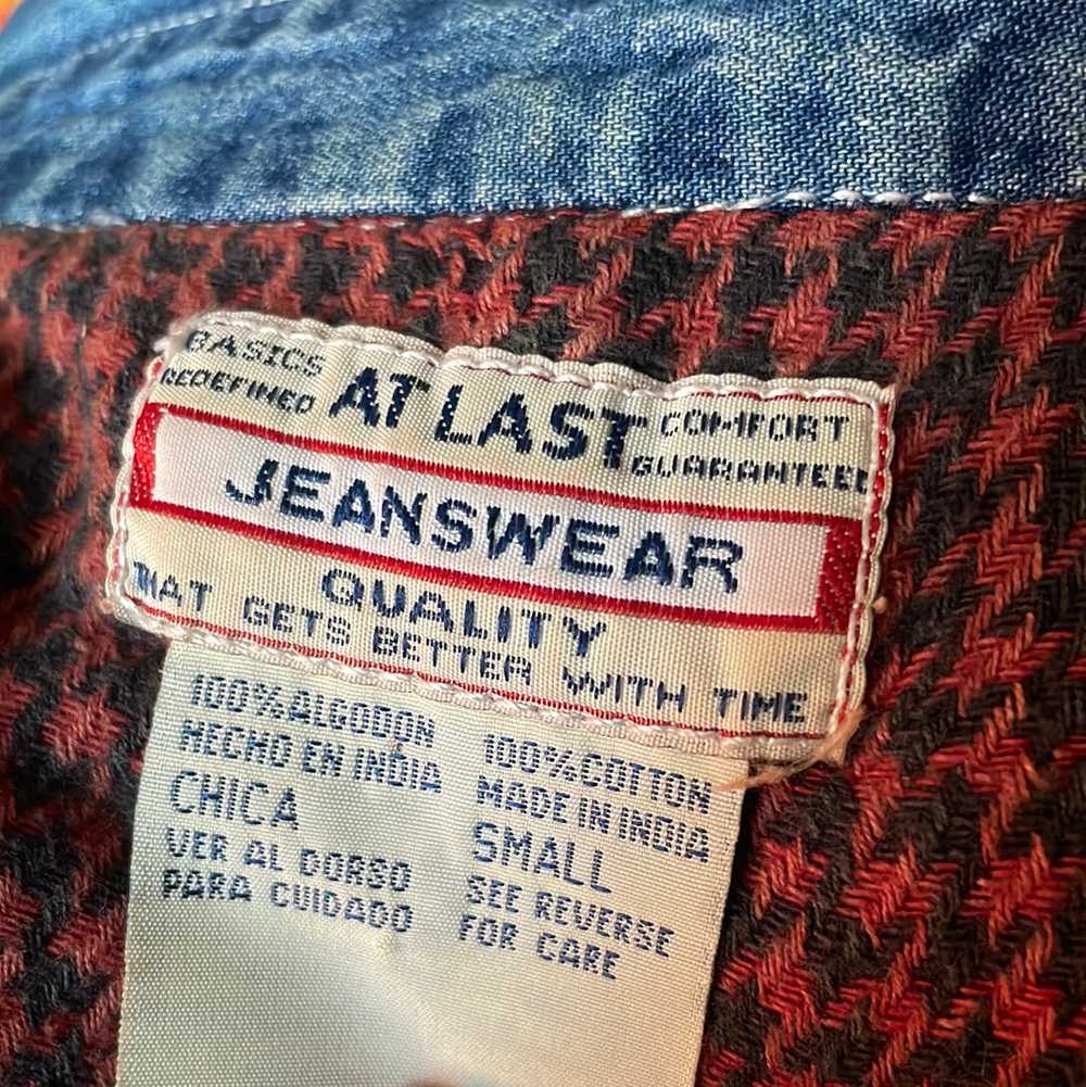 At Last Jeanswear Denim and Houndstooth Cotton Fl… - image 1