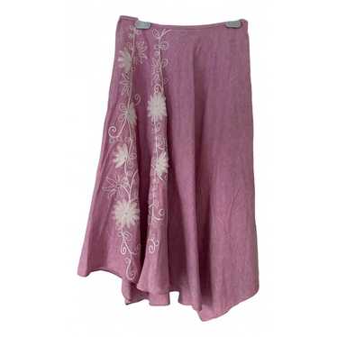 Armand Ventilo Linen mid-length skirt