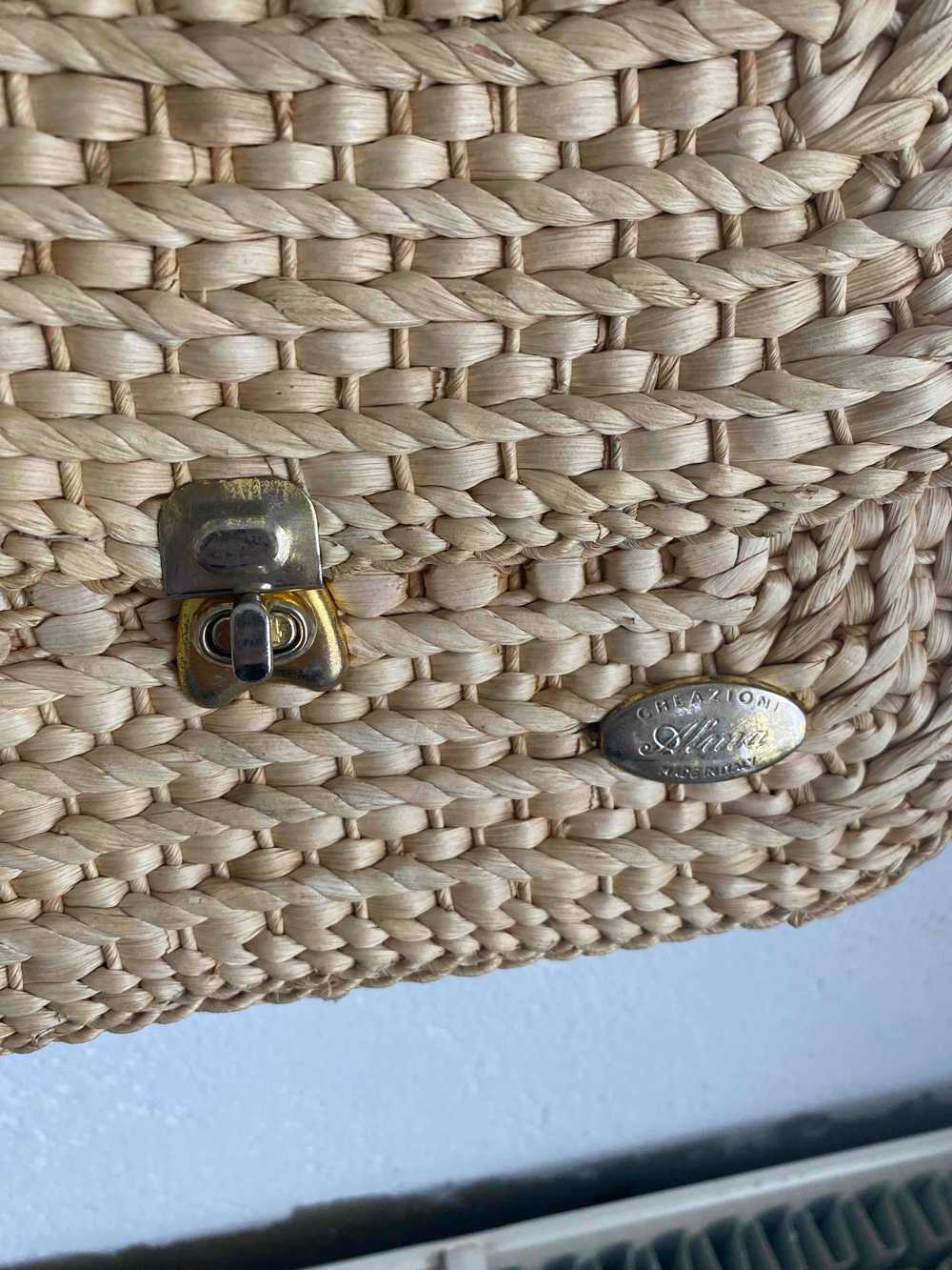 straw handbag - Handbag and shoulder strap Woven … - image 3