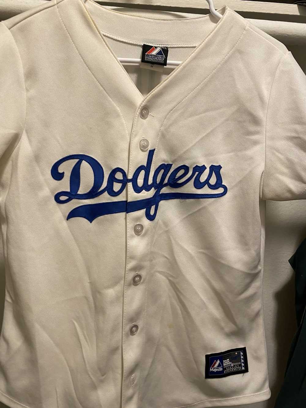 Los Angeles Dodgers Jersey EMBROIDERED #10 Vintage Majestic MLB Baseball  90s LG