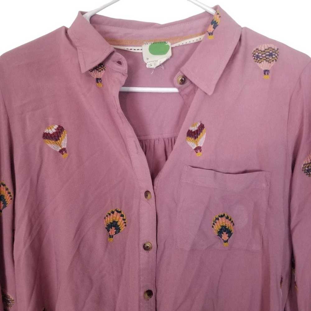 Anthropologie Anthropologie Womens 4 Pink Embroid… - image 3