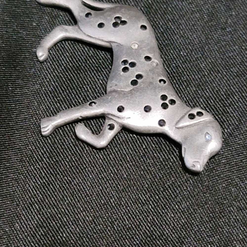 The Unbranded Brand Vtg JJ Pewter Dalmatian Brooc… - image 3