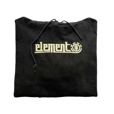 Vintage 90s Element Skateboards Logo Hoodie 2024 Size Xl Youth Full Zip Black