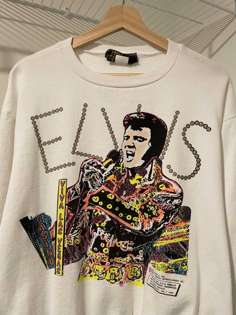 Vintage Vintage 1989 Elvis Viva Las Vegas Sweatsh… - image 2