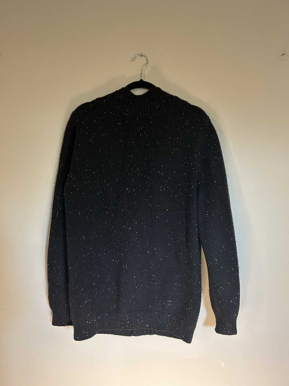 A.P.C. Speckled Shawl Collar Cardigan Sweater - image 3